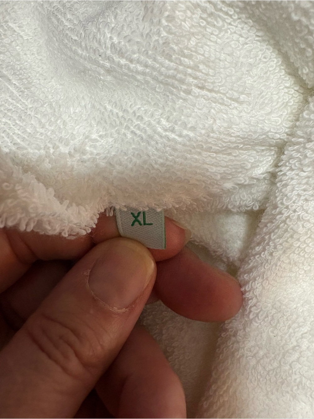 La Mer LUXURY Terry Bathrobe Plush WHITE Robe XL Women men unisex Green logo - Picture 2 of 6